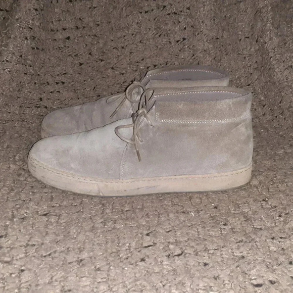 VINCE-Novato Ankle Boots-Woodsmoke Distressed Suede-Sz 39/8-Excellent - Picture 2 of 9